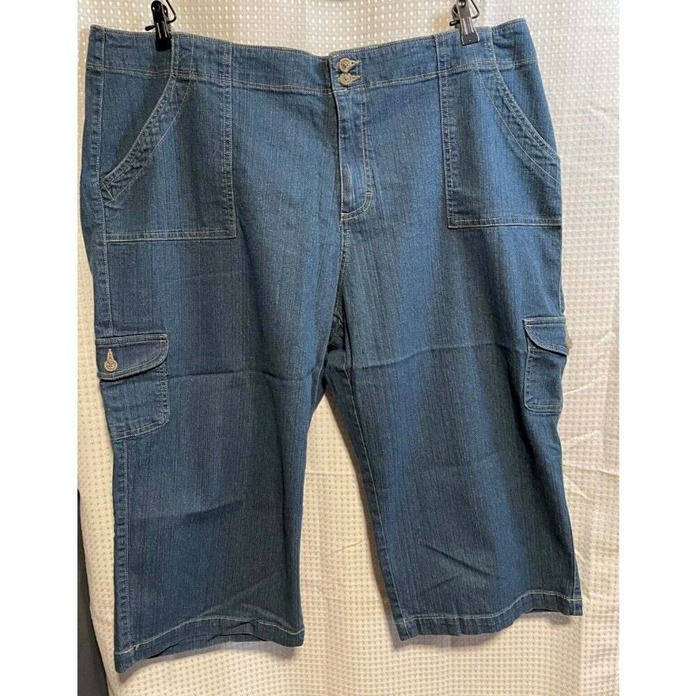 Avenue jeans womens 26 cropped average 42 x 20 stretch 8142 blue new